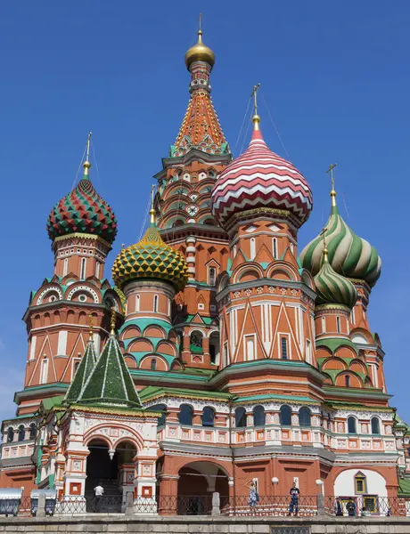 Moskou Rusland Augustus 2011 Een Uitzicht Prachtige Saint Basils Kathedraal — Stockfoto