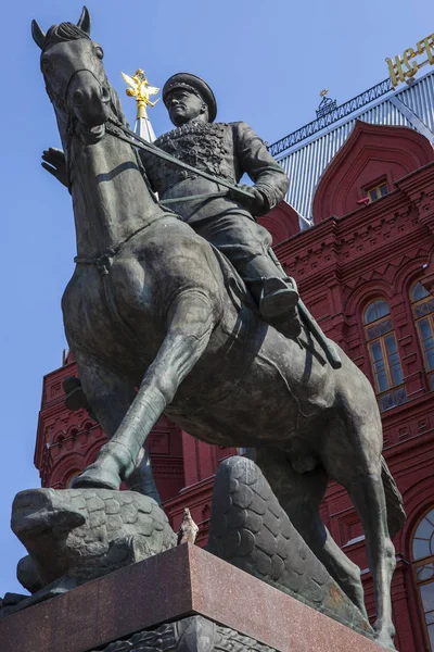 Moskau Russland August 2011 Eine Statue Des Historischen Generals Der — Stockfoto