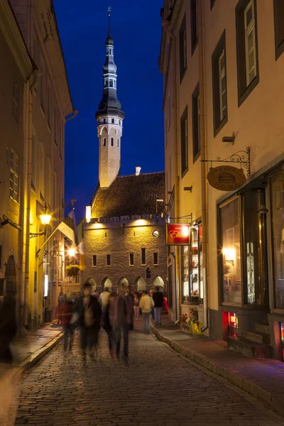 Tallinn Estonya Ağustos 2018 Bir Görünümü Güzel Tallinn Town Hall — Stok fotoğraf