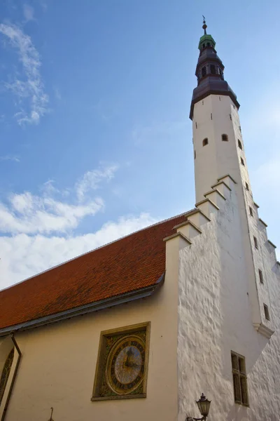 Вид Церковь Святого Духа Старом Городе Таллинна Эстонии — стоковое фото