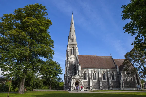 Copenhague Dinamarca Agosto 2011 Una Vista Histórica Iglesia Albans Ciudad — Foto de Stock