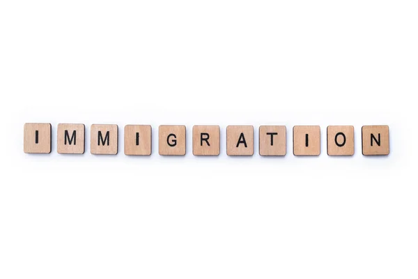 The word IMMIGRATION — Stock Photo, Image