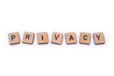The word PRIVACY clipart