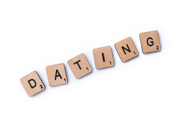 A palavra DATING — Fotografia de Stock