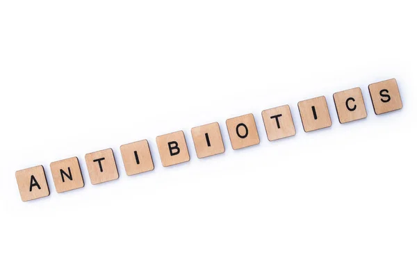 La palabra ANTIBIÓTICA — Foto de Stock