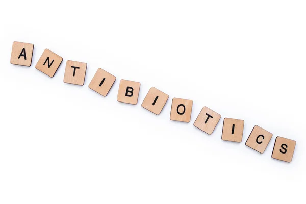 Kelime Antiobiotics — Stok fotoğraf
