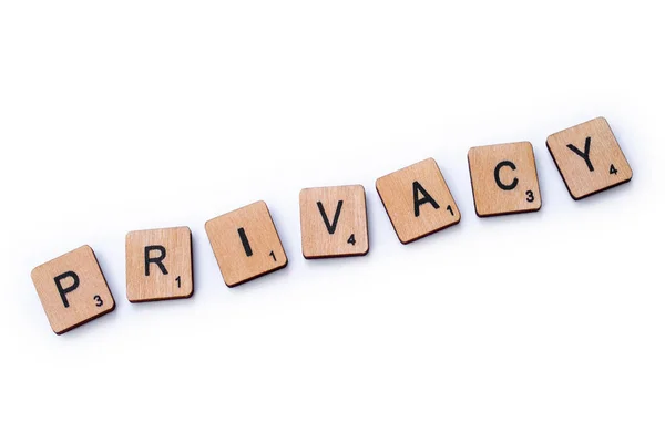 Het woord Privacy — Stockfoto