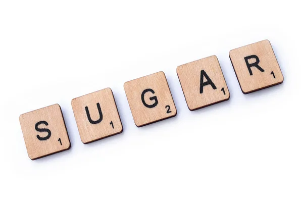 Слово цукру — стокове фото