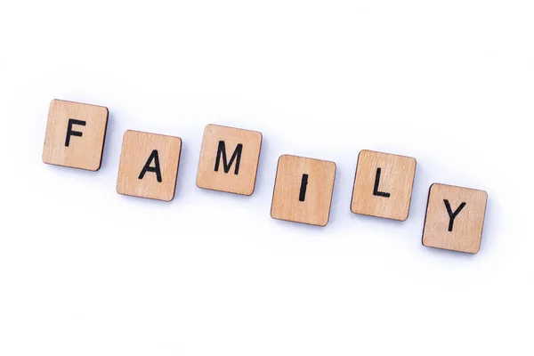 Das Wort Familie — Stockfoto