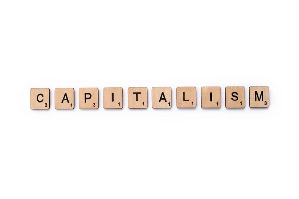 Das Wort Kapitalismus — Stockfoto