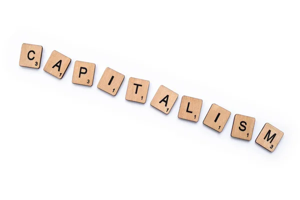 Het woord kapitalisme — Stockfoto