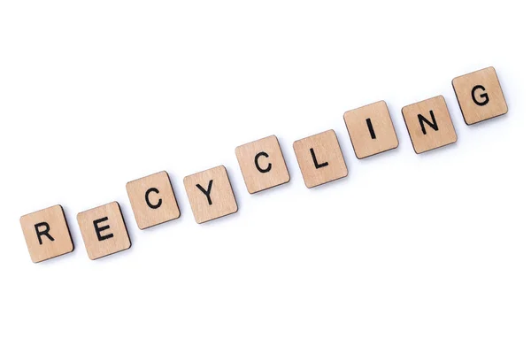 Slovo recyklace — Stock fotografie