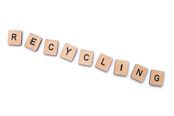 Das Wort Recycling — Stockfoto