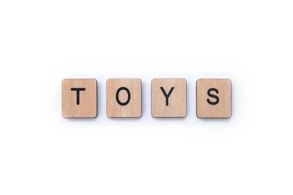 Cuvântul "jucării" — Fotografie, imagine de stoc