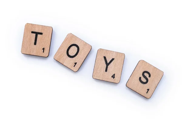 Słowo zabawki — Zdjęcie stockowe