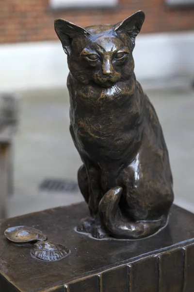 Hodge la estatua del gato en Londres — Foto de Stock