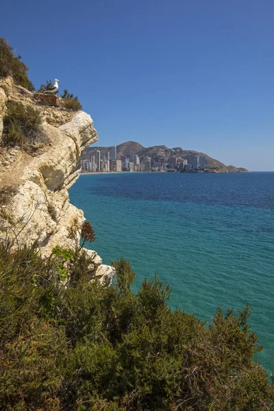 Uitzicht op Benidorm vanaf Balcon del Mediterraneo — Stockfoto