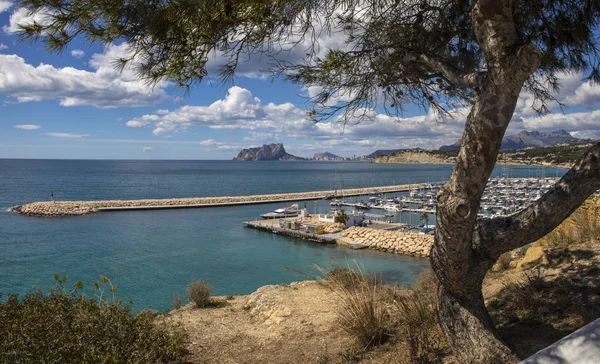 Uitzicht vanuit Moraira in Spanje — Stockfoto