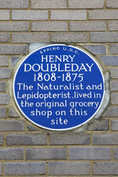Henry Doubleday Placca in Epping — Foto Stock