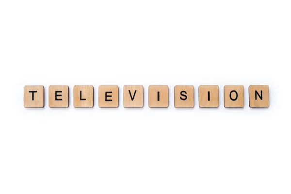 A palavra TELEVISÃO — Fotografia de Stock