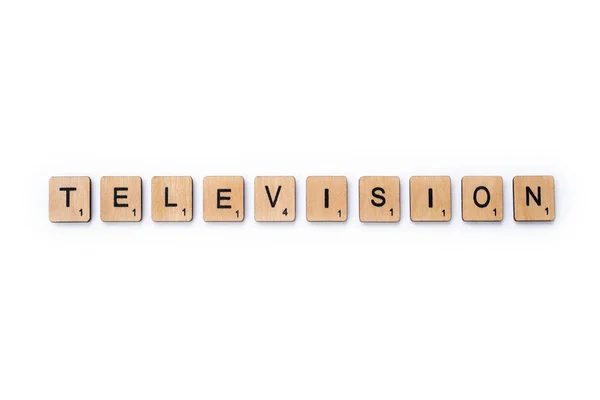 A palavra TELEVISÃO — Fotografia de Stock