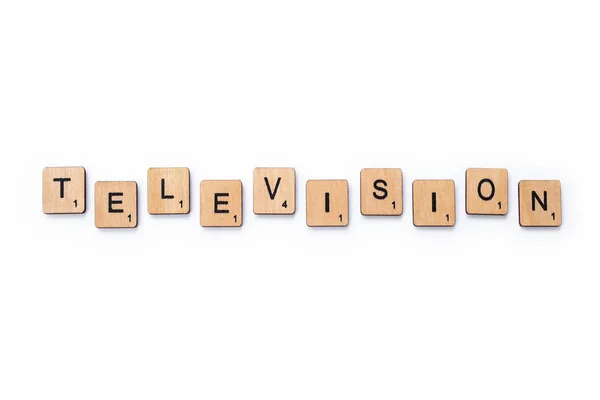 Słowo telewizja — Zdjęcie stockowe