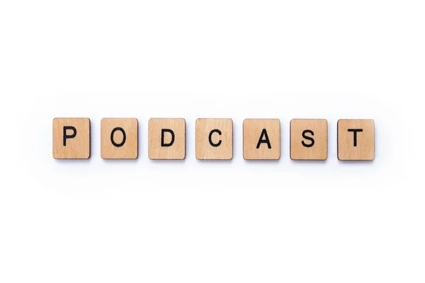 The word PODCAST — Stock Photo, Image