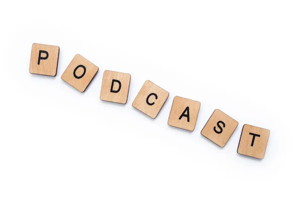 The word PODCAST — Stock Photo, Image