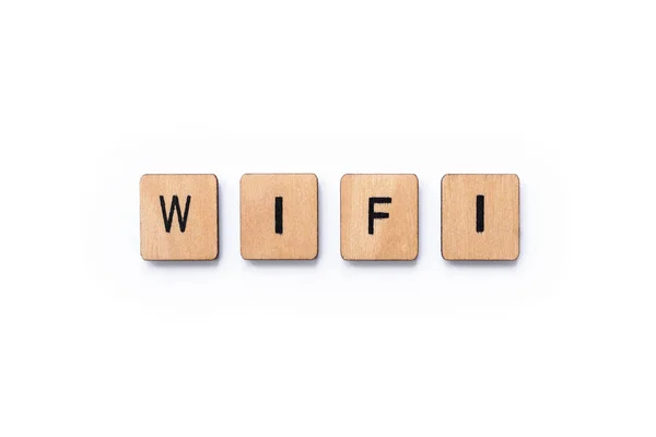 "Wifi"一词 — 图库照片