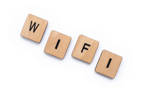 "Wifi"一词 — 图库照片