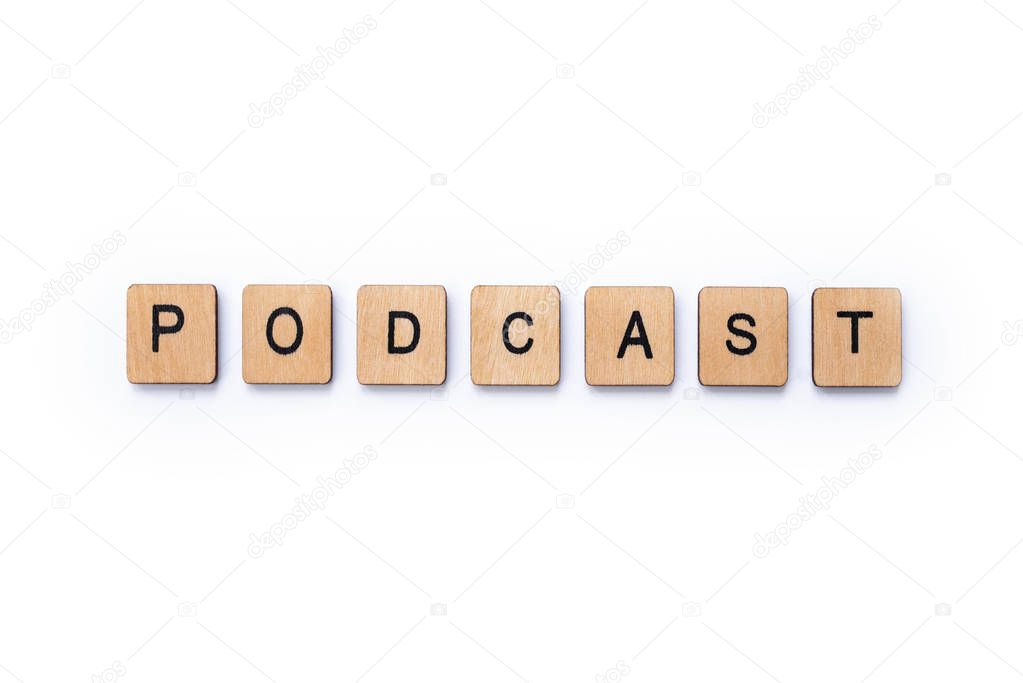 The word PODCAST