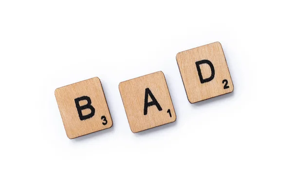 A palavra BAD — Fotografia de Stock
