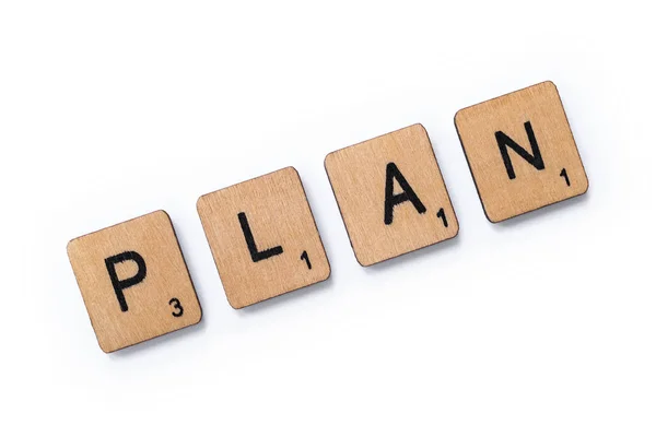 Das Wort Plan — Stockfoto