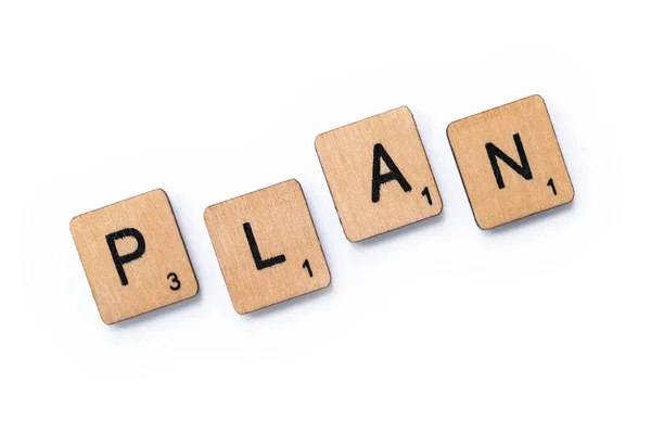 Das Wort Plan — Stockfoto