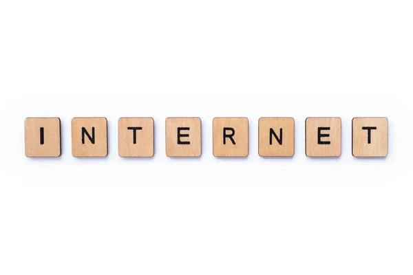 Het woord internet — Stockfoto