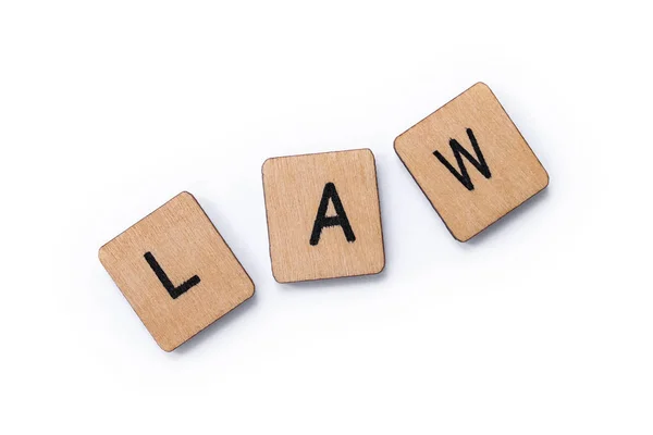 The word LAW — Stock Photo, Image