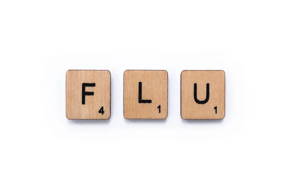 A palavra FLU — Fotografia de Stock