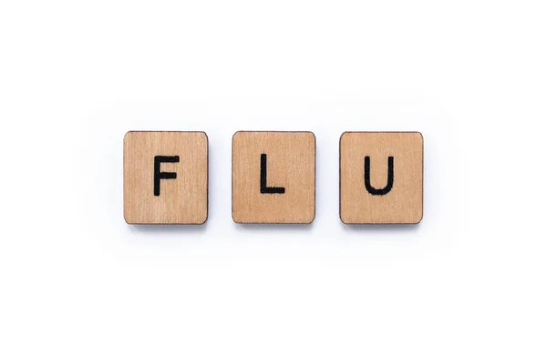 A palavra FLU — Fotografia de Stock