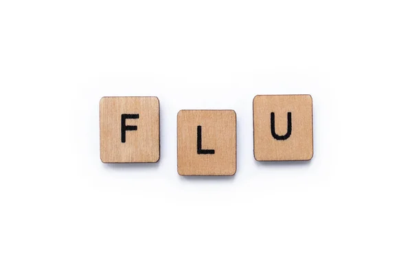 Słowo grypy — Zdjęcie stockowe