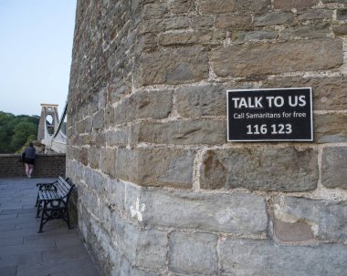 Samaritans İmza Bristol Clifton Asma Köprüsü üzerinde 