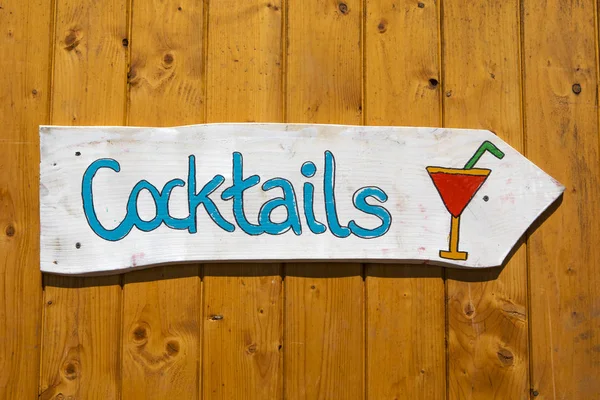 Cocktails Sign — Stock Photo, Image