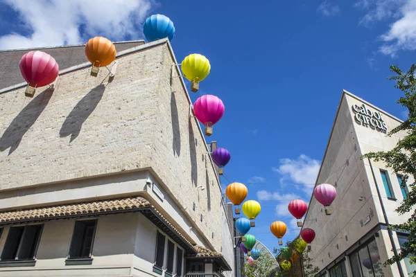 Varmluftsballonger på Cabot Circus i Bristol — Stockfoto