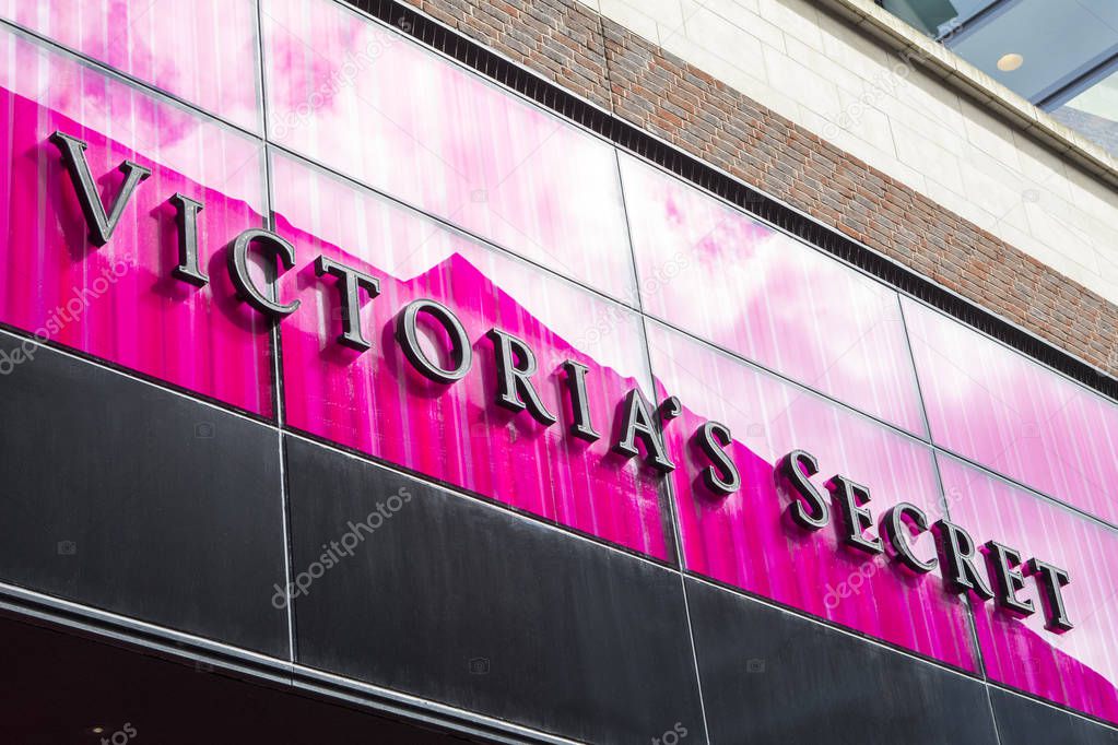 Bristol, UK - June 30th 2019: The Victorias Secret company logo above the entrance to one of their stores in the city of Bristol, UK.