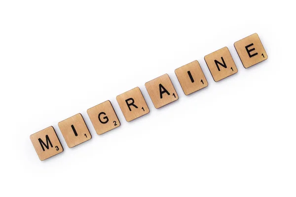 La palabra MIGRAINE — Foto de Stock