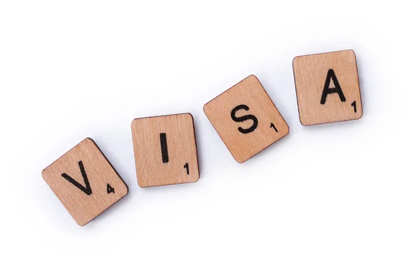 Слово Visa — стокове фото