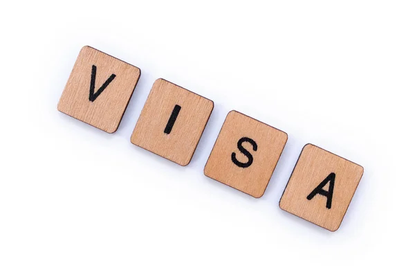 A szó Visa — Stock Fotó