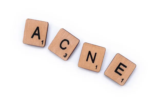 La palabra ACNE — Foto de Stock