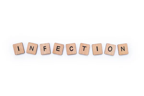 Het woord Infectie — Stockfoto