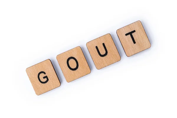 La palabra GOUT — Foto de Stock