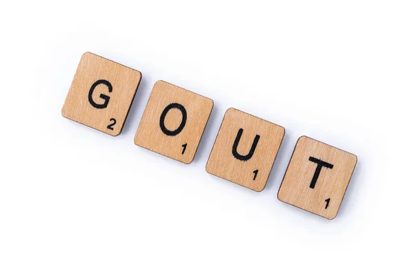 La palabra GOUT — Foto de Stock